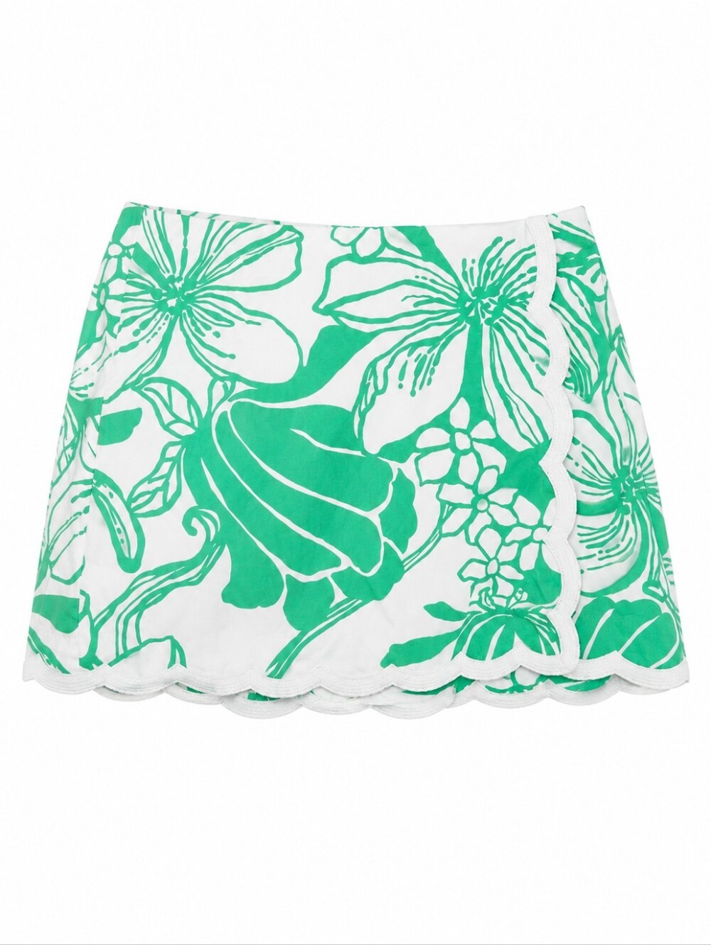 Lilly Pulitzer Green and White Floral Mini Skort size 4 - Picture 2 of 5
